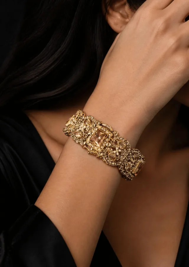 Antique Golden Cuff Bracelet