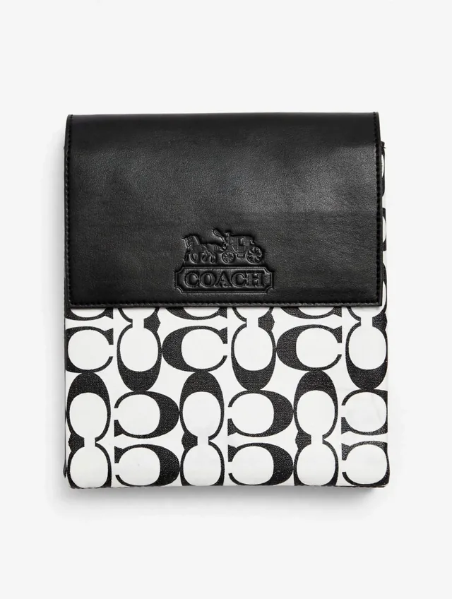 C Print Crossbody Bag - White Black