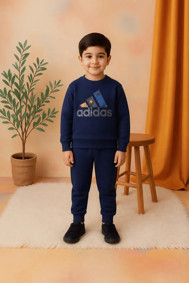 Star Graphic Fleece Tracksuit - Navy